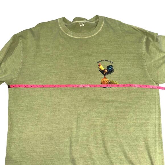 Dole Plantation Crazy Shirts Hawaii Rooster Green Hemp Dyed T-Shirt Size XXL - Picture 9 of 10